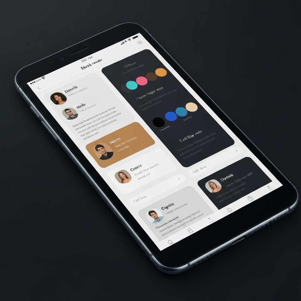 阅界主题定制展示多种阅读主题和配色选项